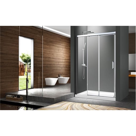 Zitta Caldara 36 chrome clear straight shower door