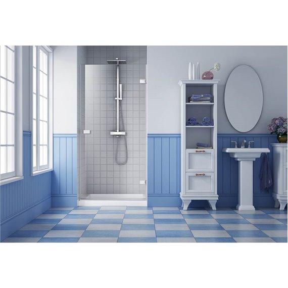 Zitta Goccio 36 RIGHT chrome clear straight shower door