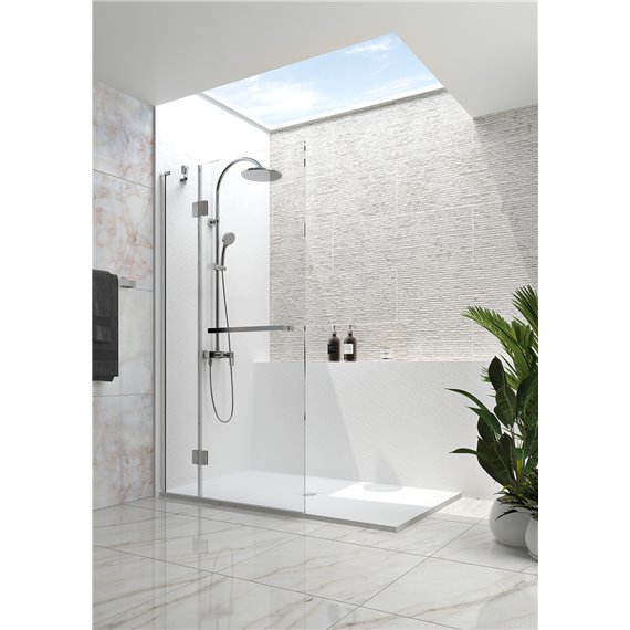 Zitta Vetra 40'' shower screen chrome clear