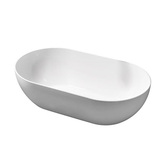 Slik Oval vessel matte white 22 7/8'' x 12 9/16'' x 6 1/8''