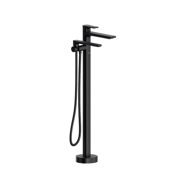 Riobel Fresk TFR39 2-way Type T (thermostatic) coaxial floor-mount tub filler with hand shower trim