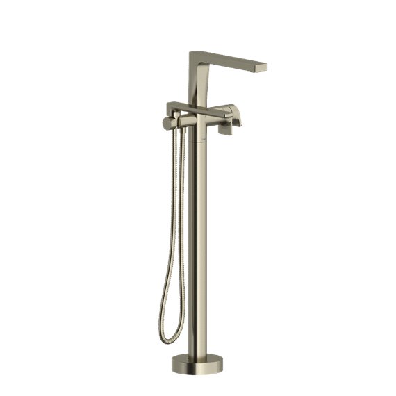 Riobel Ode TOD39 2-way Type T (thermostatic) coaxial floor-mount tub filler with hand shower trim (Without Rough-in)