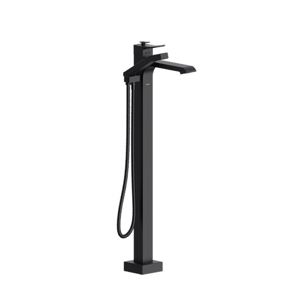 Riobel Zendo TZO39 2-way Type T (thermostatic) coaxial floor-mount tub filler with hand shower trim (Without Rough-in)