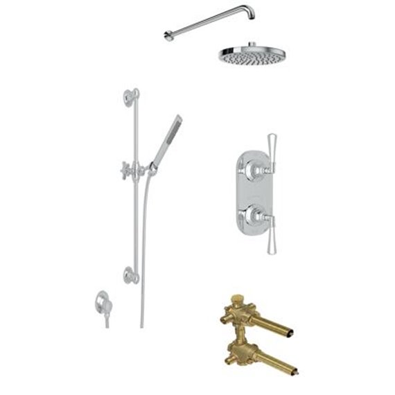 ROHL San Giovanni  2-Way Thermostatic Shower Kit with Slidebar Showerhead