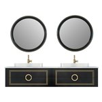 Virta Sarah 84 Inch Wall Hung Double Sink Vanity