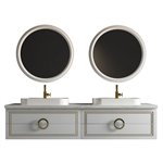 Virta Sarah 84 Inch Wall Hung Double Sink Vanity