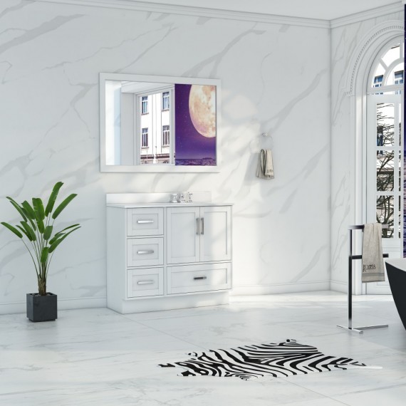 Virta 38 Inch Flow Floor Mount Single Sink Vanity - Without Countertop