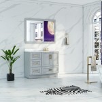 Virta 43 Inch Flow Floor Mount Single Sink Vanity - Without Countertop