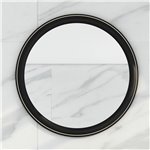 Virta 24 Inch Round Wood Framed Mirror