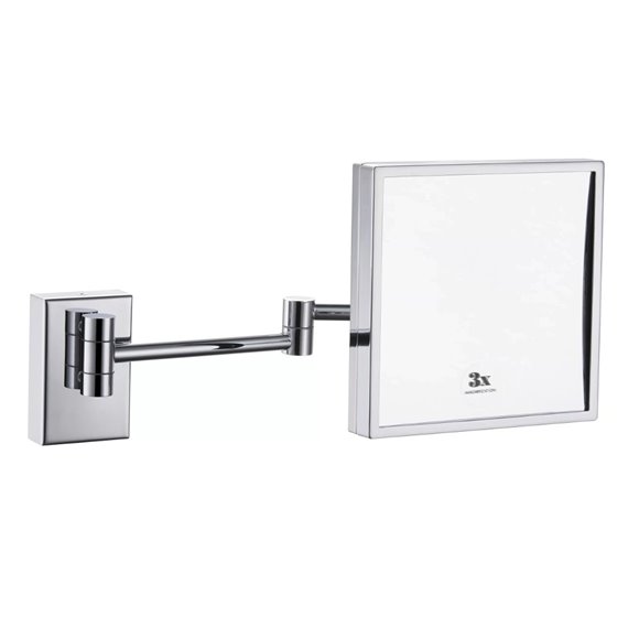 Virta 8 Inch Square Wall Mount Makeup Mirror