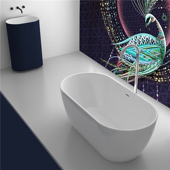 Virta Valletta 60" Freestanding Acrylic Bathtub...