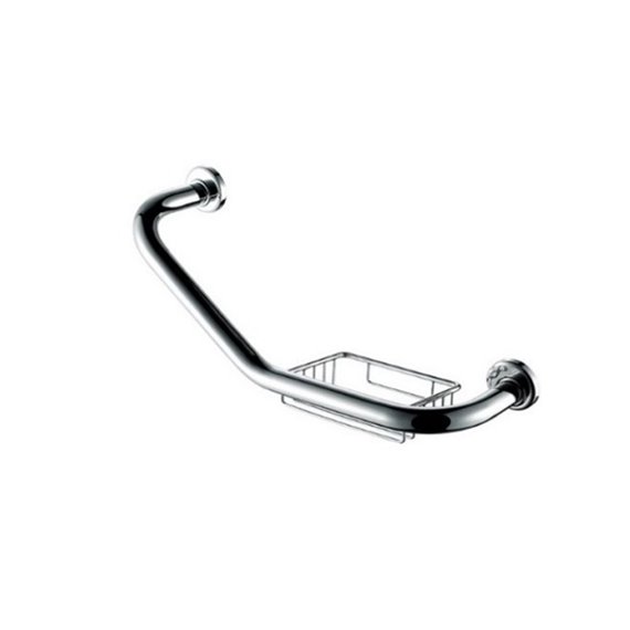 Virta 17" Grab Bar with Soap Basket Right Side