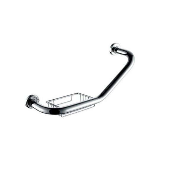 Virta 17" Grab Bar with Soap Basket Left Side