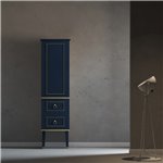 Virta Bluestar 18 Inch Solid Wood Floor Mount Linen Tower in a Blue Finish