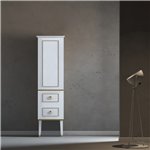 Virta Whitestar 18 Inch Solid Wood Floor Mount Linen Tower in a White Finish