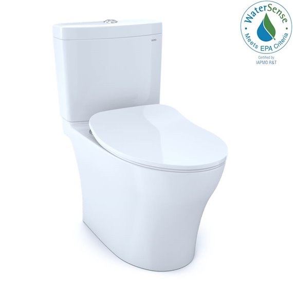 TOTO MS446234CUMFG AQUIA IV 2PC TOILET WASHLET PLUS WITH SEAT 1GPF 0.8GPF 