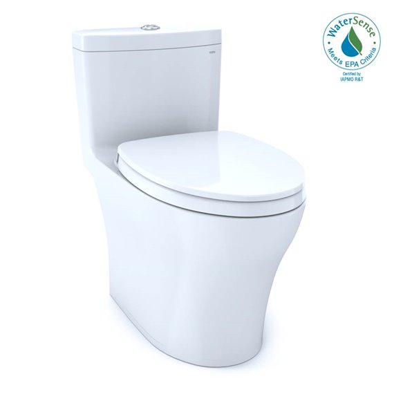 TOTO MS646124CEMFG AQUIA IV 1PC UH TOILET WSHLT PLUS WITH SEAT 1.28GPF 0.8GPF 