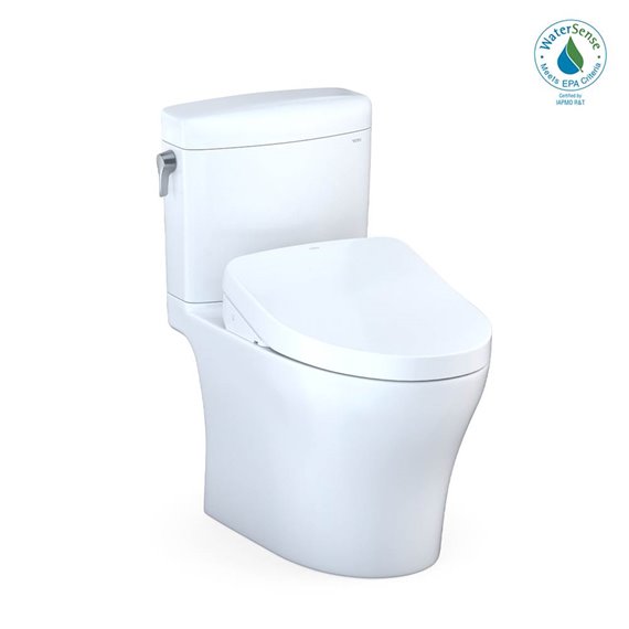 TOTO MW4363046CEMFG AQUIA CUBE 2PC UH WASHLET S500E WASHLET 1.28 0.8 GPF COT