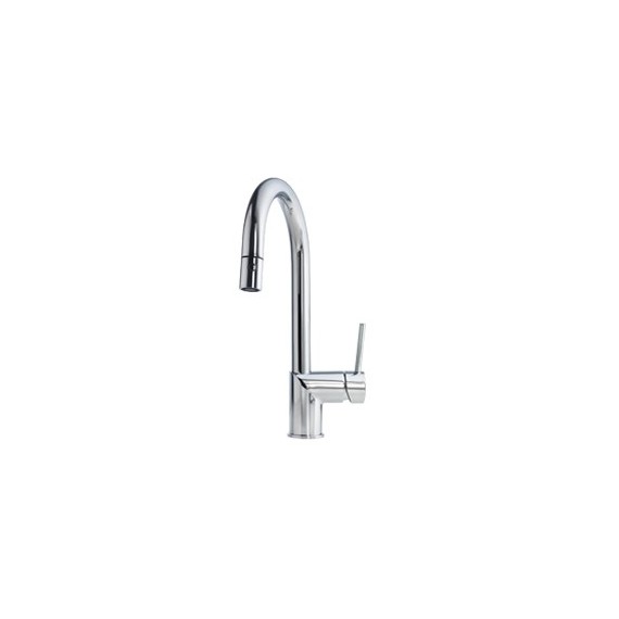 Kindred KFPD1100 Gooseneck pull down spray faucet dual stream Chrome