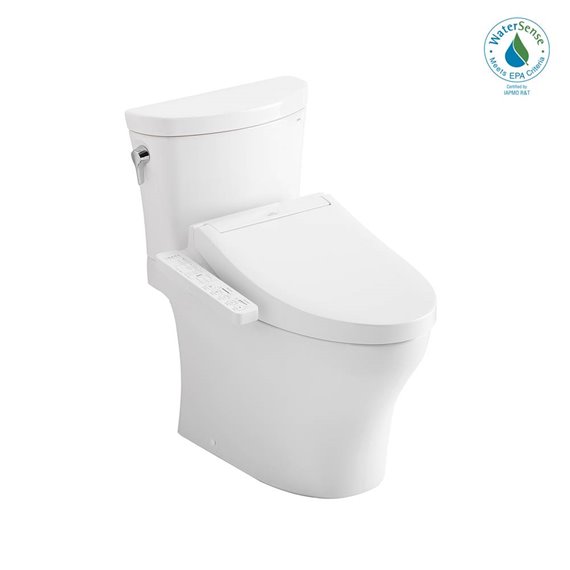 TOTO MW4483084CEMFG AQUIA IV ARC 2PC UH WITH WASHLET C5 1.28 0.8 GPF