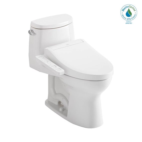 TOTO MW6043084CUFG 1PC ULTRAMAX 1G WITH WASHLET C5 1.28GPF 