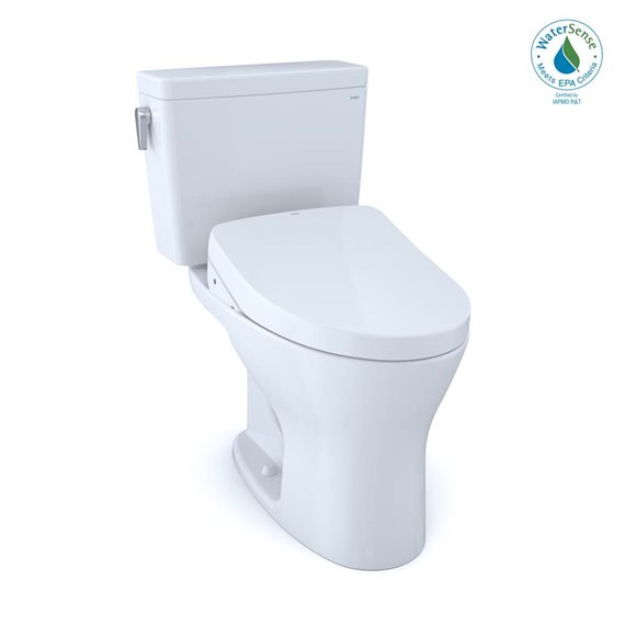 TOTO MW7463046CEMG DRAKE 2PC TOILET WITH S500E 1.28AND0.8 CEFIONTECT WASHLET PLUS