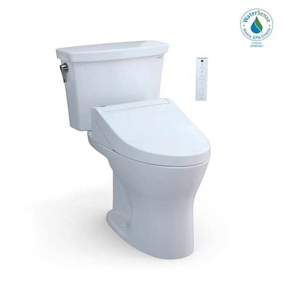 TOTO MW7483084CEMFG.10 10" DRAKE 2PC TRANS. UH WITH WASHLET C5 1.28 AND 0.8GPF
