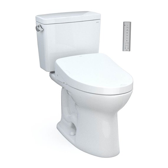 TOTO MW7763046CSFGA.10 DRAKE 2PC 10" TOILET AUTOFLUSH WITH S500E CEFIOTECT WASHLET PLUS