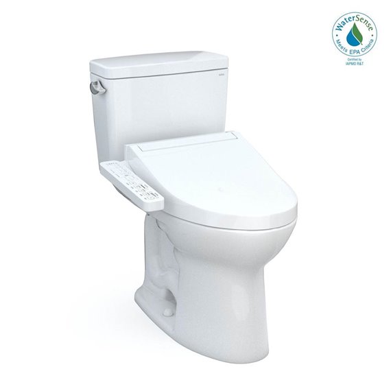 TOTO MW7763074CEFG.10 DRAKE 2PC 10" TOILET WITH C2 1.28GPF CEFIONTECT WASHLET PLUS