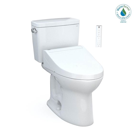 TOTO MW7763084CEFG.10 DRAKE 2PC 10" TOILET WITH C5 1.28GPF CEFIONTECT WASHLET PLUS