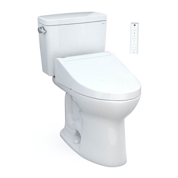 TOTO MW7763084CSFG.10 DRAKE 2PC 10" TOILET WITH C5 1.6GPF CEFIONTECT WASHLET PLUS