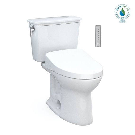 TOTO MW7863046CEFG.10 DRAKE TRANSITIONAL 10" WITH S500E 1.28GPF CEFIONTECT WASHLET PLUS