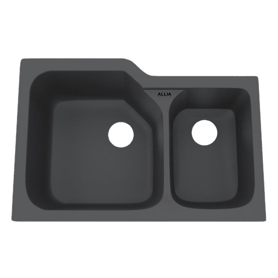 ROHL Allia™ 33" Fireclay 2 Bowl Undermount Kitchen Sink