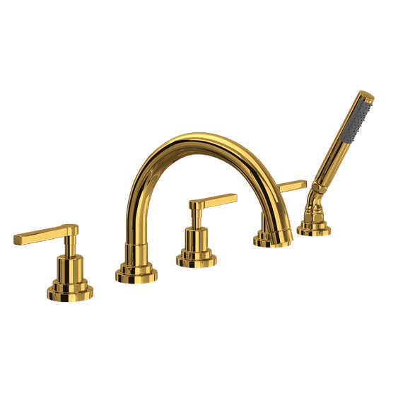 ROHL Lombardia® 5-Hole Deck Mount Tub Filler With C-Spout