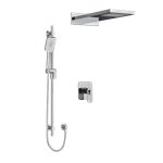 Riobel Equinox Type TP thermostaticpressure balance 0.5 coaxial 3-way system with hand shower rail and rain and cascad