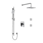 Riobel Equinox Type TP thermostaticpressure balance 0.5 coaxial 3-way system with hand shower rail shower head and spo