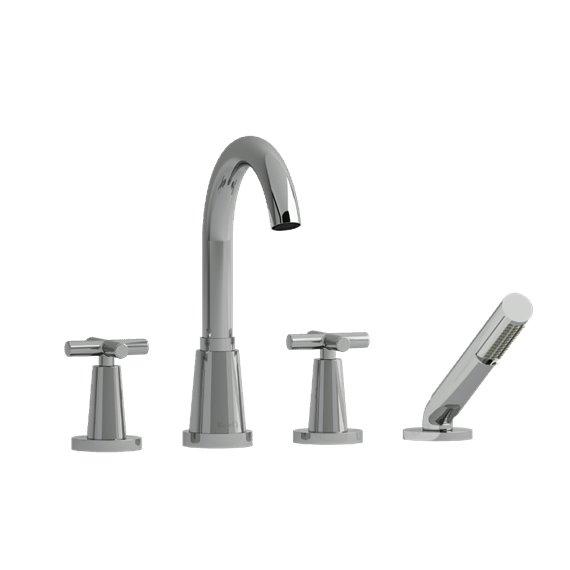 Riobel Pallace PA12 4-piece deck-mount tub filler with hand shower