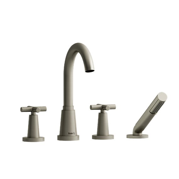 Riobel Pallace PA12 4-piece deck-mount tub filler with hand shower
