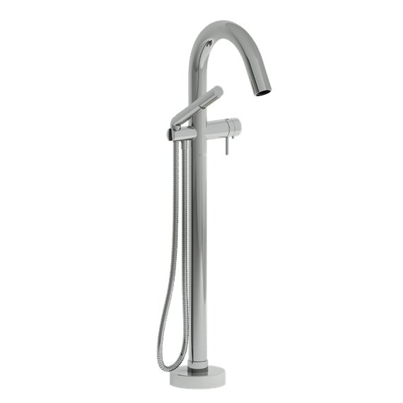 Riobel Pallace TPA39 2-way Type T thermostatic coaxial floor-mount tub filler with hand shower