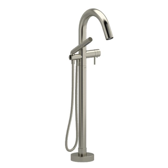 Riobel Pallace TPA39 2-way Type T thermostatic coaxial floor-mount tub filler with hand shower