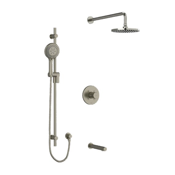 Riobel Pallace KIT1345PATM Type TP thermostaticpressure balance 0.5 coaxial 3-way system with hand shower rail shower head and s