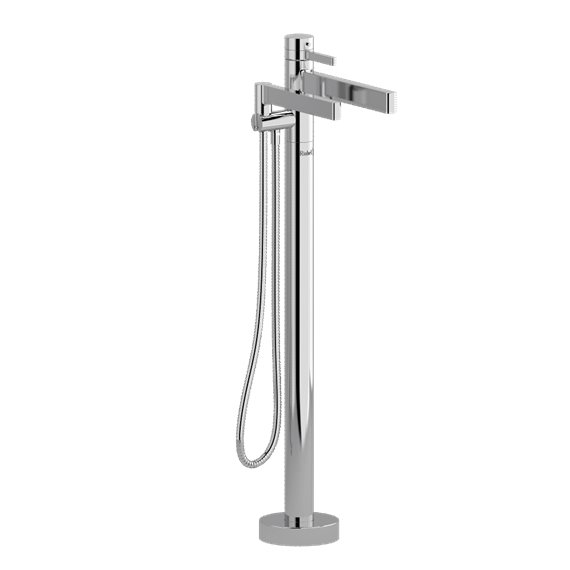Riobel Paradox TPX39 2-way Type T thermostatic coaxial floor-mount tub filler with hand shower trim