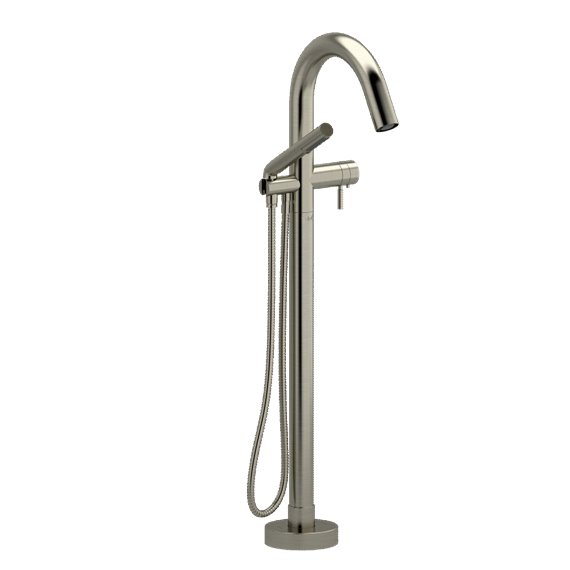 Riobel Sylla TSY39 2-way Type T thermostatic coaxial floor-mount tub filler with hand shower