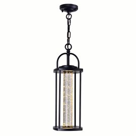 CWI Greenwood LED Outdoor Black Pendant