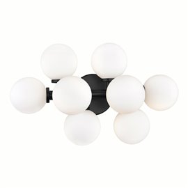 CWI Arya 8 Light Wall Sconce With Black Finish