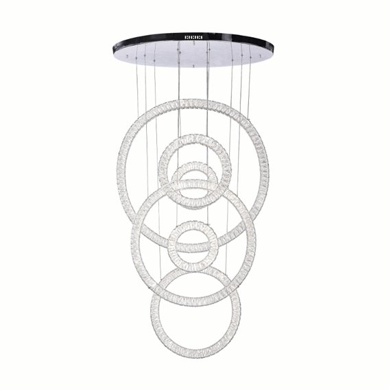 CWI Celina LED Chandelier With Chrome Finish