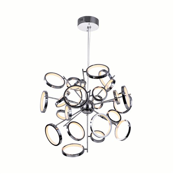 CWI Colette LED Chandelier With Chrome Finish