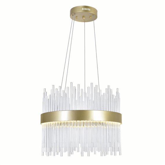 CWI Genevieve LED Chandelier With Medallion Gold Finish