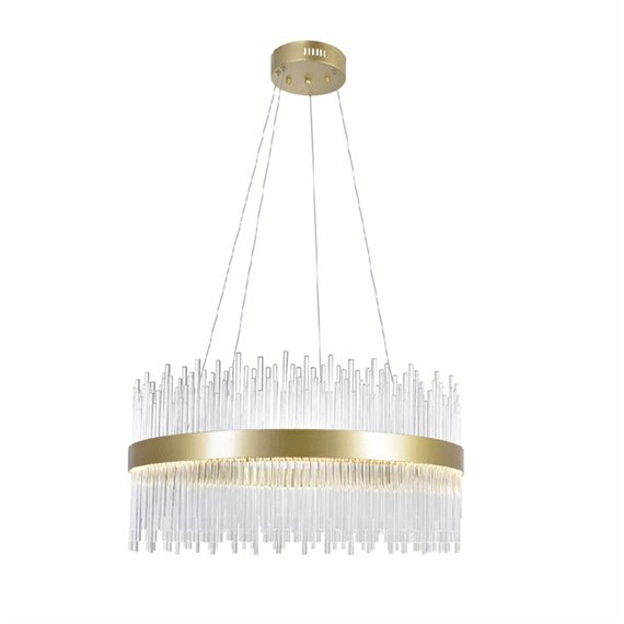 CWI Genevieve LED Chandelier With Medallion Gold Finish