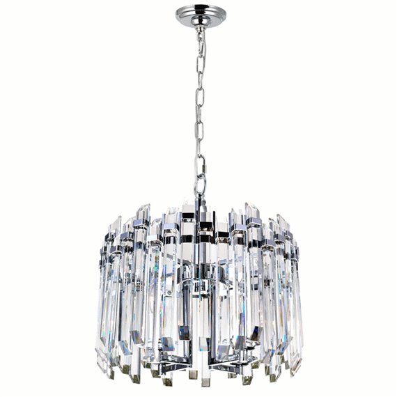 CWI Henrietta 4 Light Chandelier With Chrome Finish